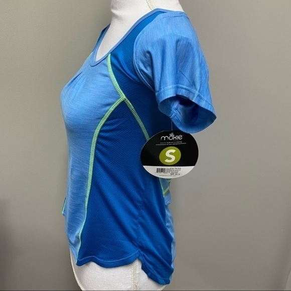 Moxie Cycling Co. Wrap Tee Solid Azure Blue - Picture 2 of 6